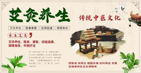 传统中医艾灸养生宣传图