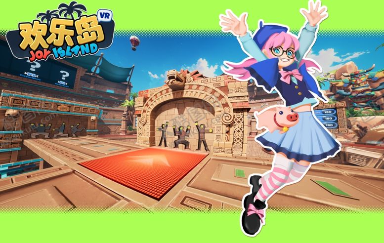 编号：53992204101721435406【酷图网】源文件下载-活力少女在古风场景中欢跳