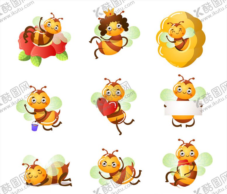 编号：78556509161235108042【酷图网】源文件下载-卡通蜜蜂