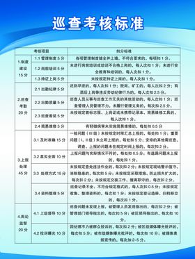 巡查考核标准
