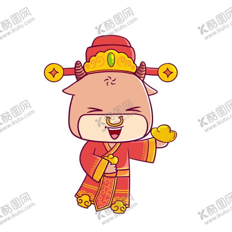编号：81568009262119487525【酷图网】源文件下载-春节动漫牛形象
