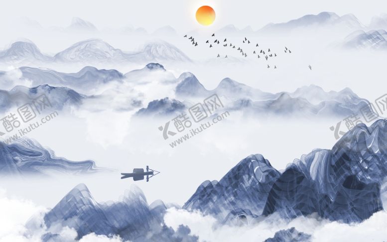 编号：26975712120942531871【酷图网】源文件下载-古风水墨山水画