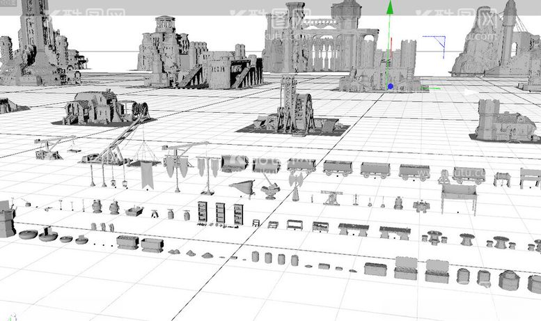 编号：96950912110211248633【酷图网】源文件下载-C4D模型建筑物