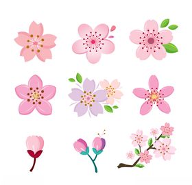 粉色桃花创意图案