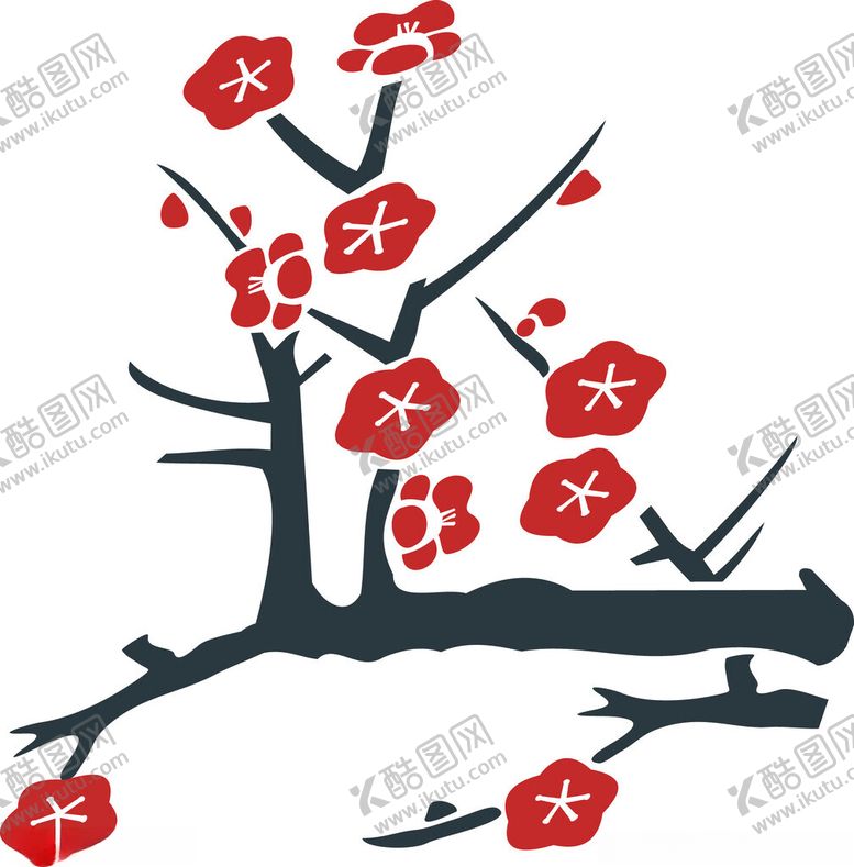 编号：72479405052053169292【酷图网】源文件下载-红梅枝头绽放