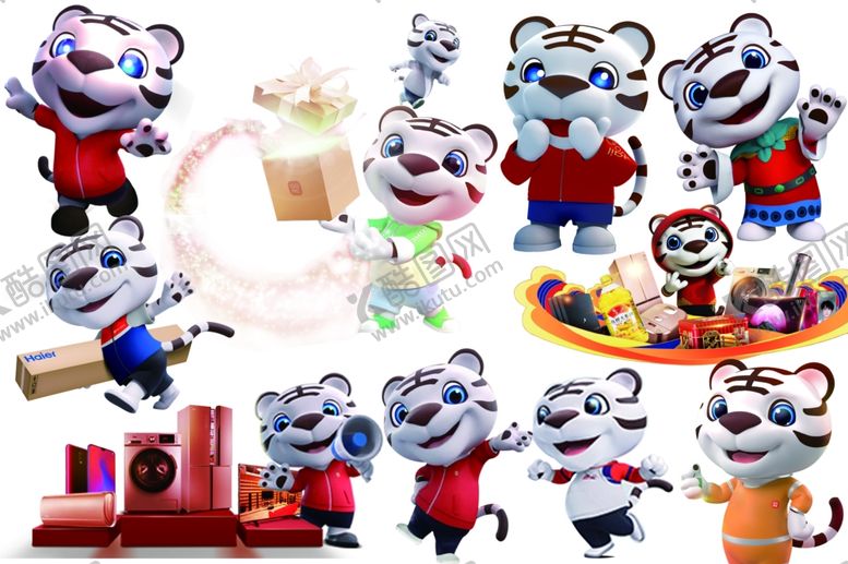 编号：51109510041835119721【酷图网】源文件下载-国美小老虎大集合2