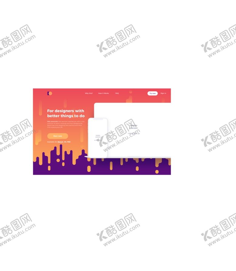 编号：11623805060446247246【酷图网】源文件下载-ui样机图片手机电脑