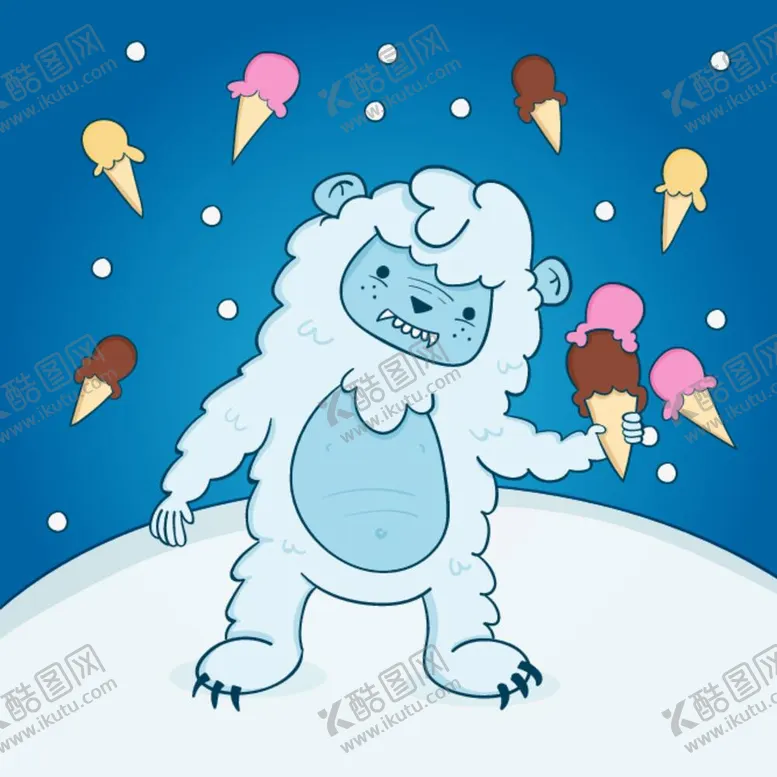 编号：71629512032008189747【酷图网】源文件下载-神秘雪人