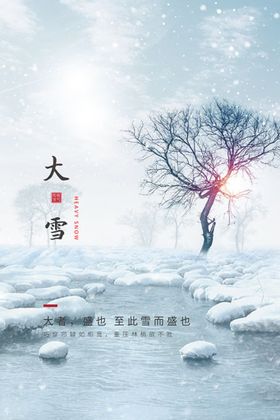 编号：24867909301953281048【酷图网】源文件下载-大雪海报设计模板