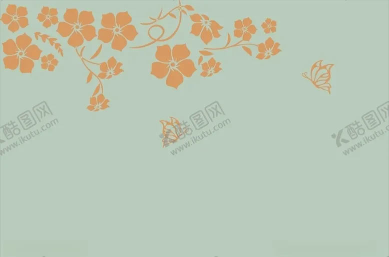 编号：93698104132308379124【酷图网】源文件下载-硅藻泥电视背景花