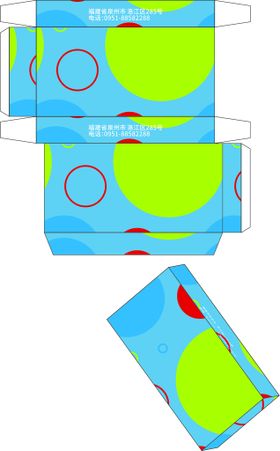 波点包装盒效果图