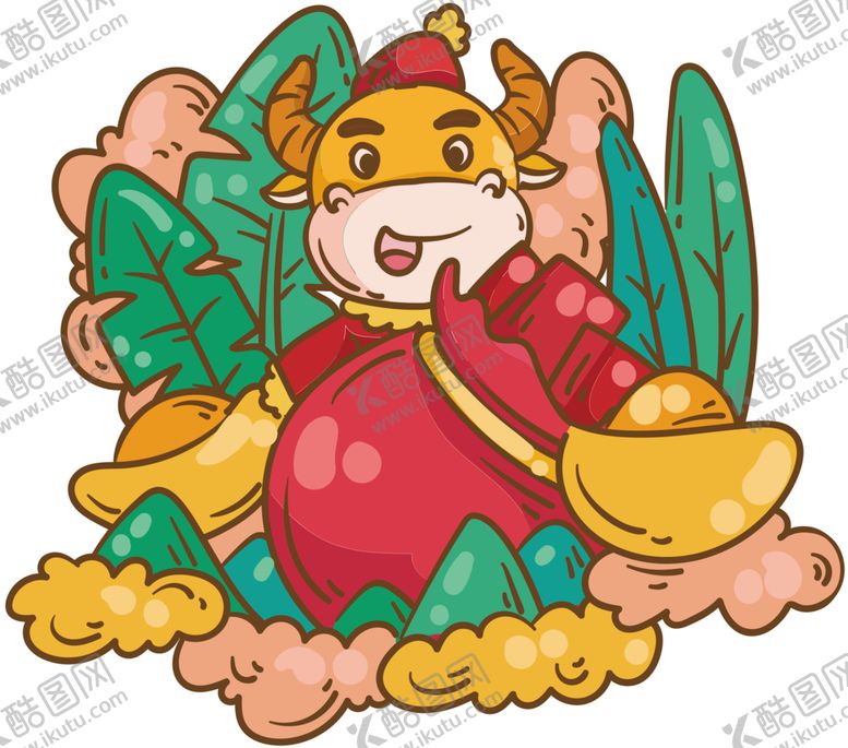 编号：35094205011237179179【酷图网】源文件下载-牛年卡通形象