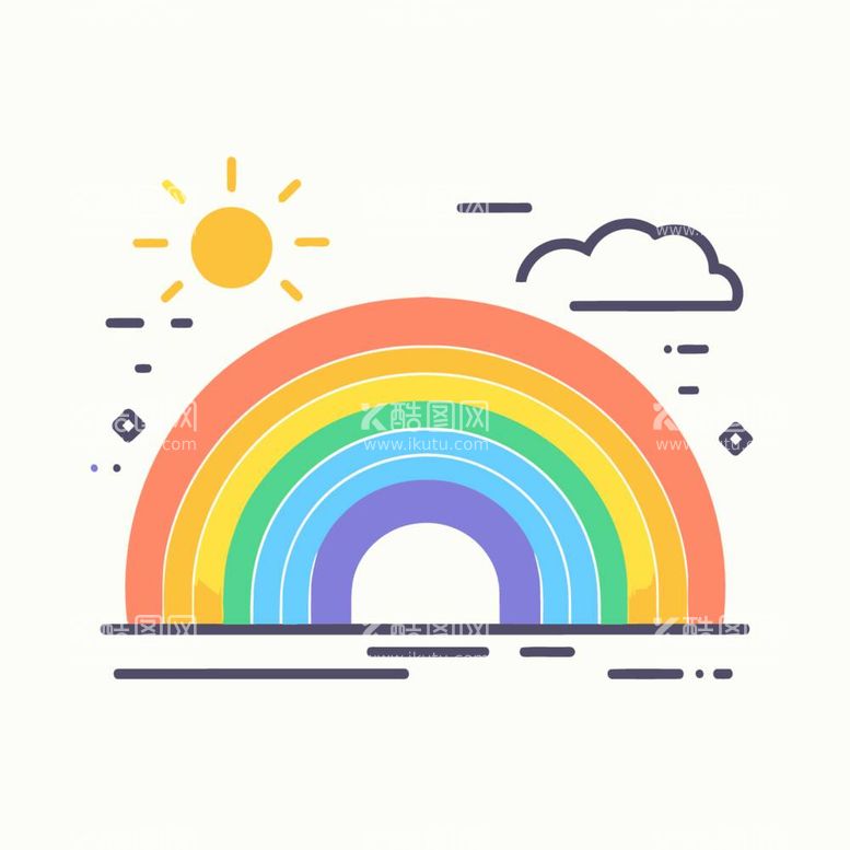 编号：13419612032010543697【酷图网】源文件下载-彩虹卡通标志