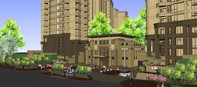 新古典小区建筑及景观模型