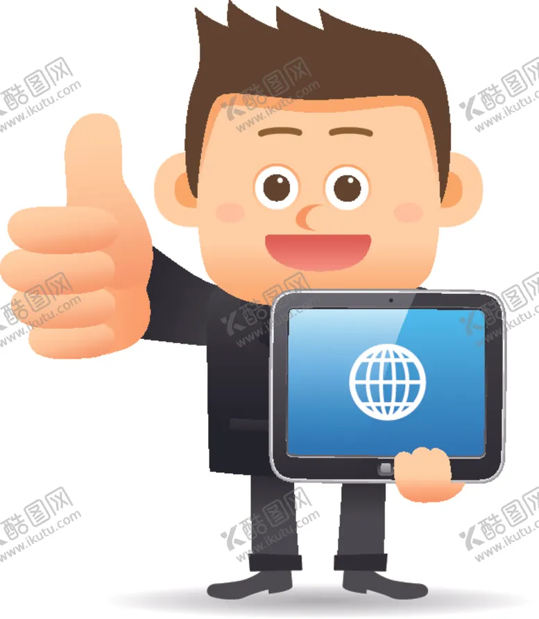 编号：86626409122155238591【酷图网】源文件下载-卡通商务男性