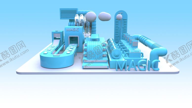编号：53593010270045451863【酷图网】源文件下载-手机工厂建模c4d