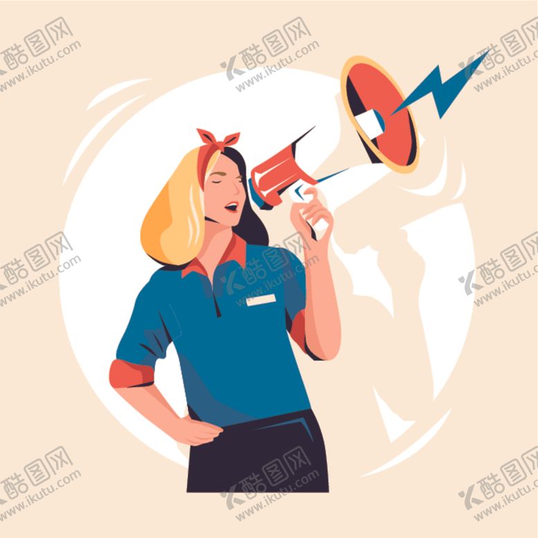 编号：32612209210636404593【酷图网】源文件下载-活动促销推广人物插画
