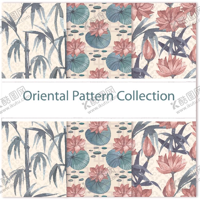 编号：63647709242355128823【酷图网】源文件下载-竹叶荷花清新植物夏日风