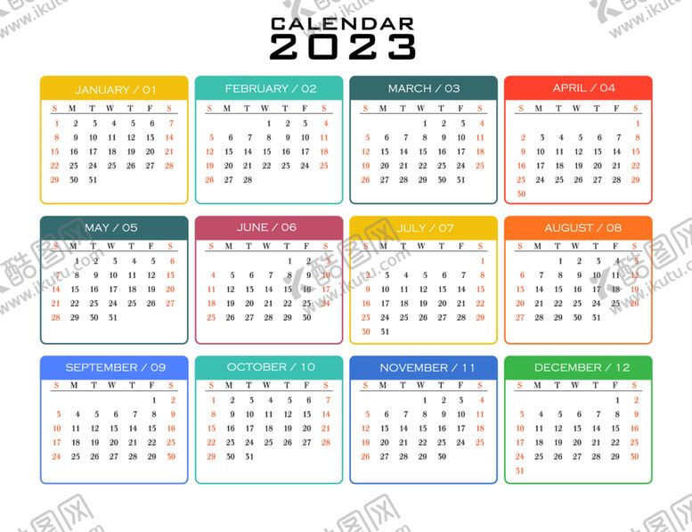 编号：72953012101549588651【酷图网】源文件下载-2023日历