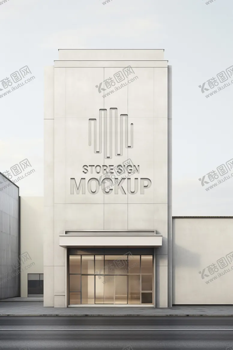 编号：27272902242154417490【酷图网】源文件下载-门头LOGO样机