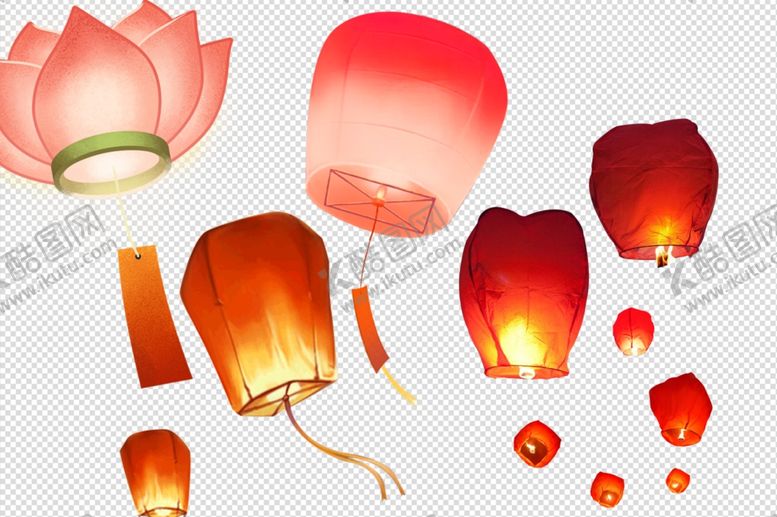 编号：55970209170201124851【酷图网】源文件下载-孔明灯许愿灯元宵节