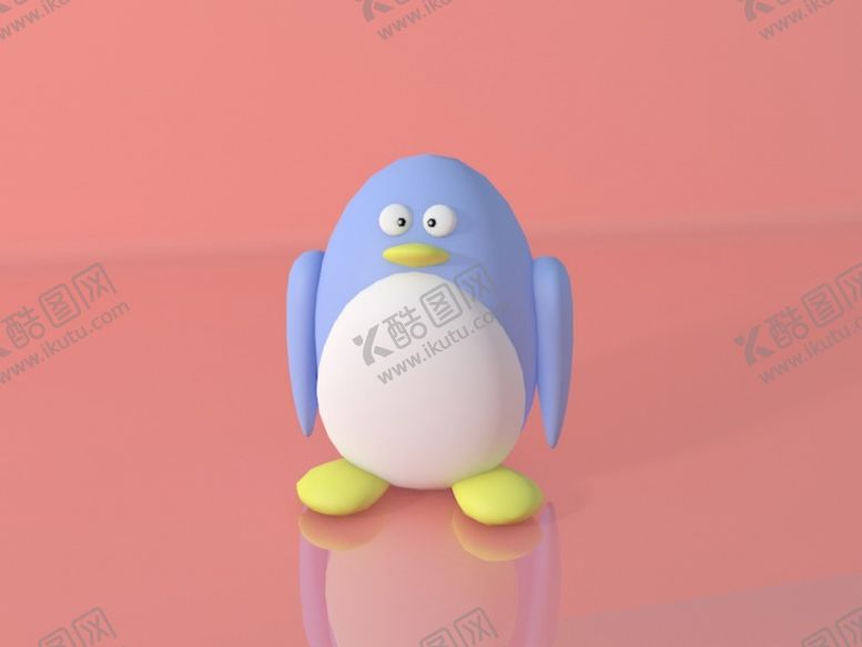 编号：80113212011907234095【酷图网】源文件下载-C4D模型卡通呆萌企鹅