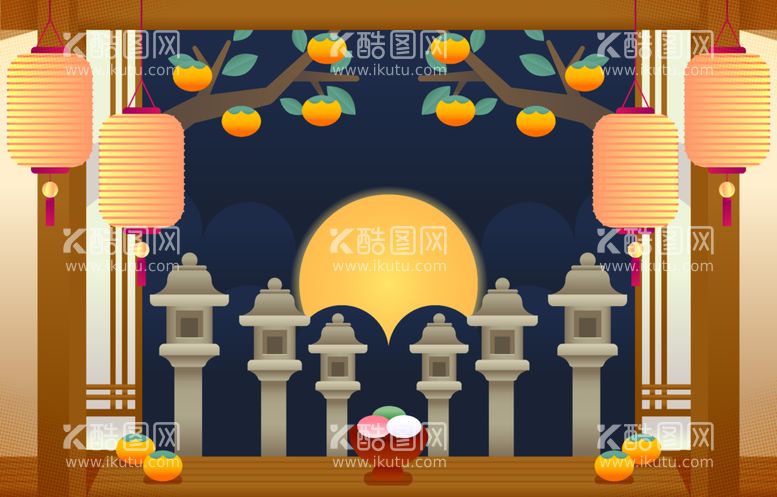 编号：70840812211340529674【酷图网】源文件下载-柿子背景