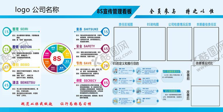 编号：38476909130027254273【酷图网】源文件下载-8S企业宣传栏8S广告