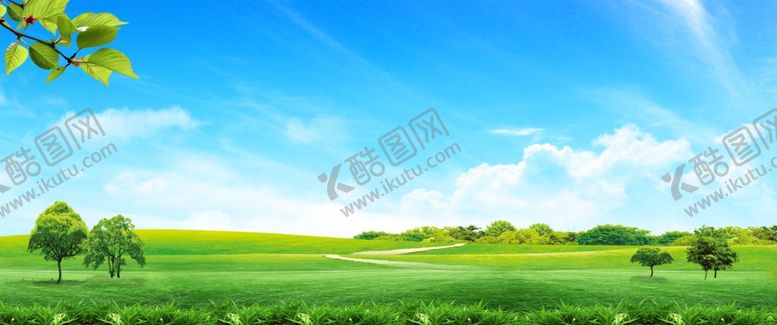 编号：82761204051703143471【酷图网】源文件下载-蓝天白云草地小草
