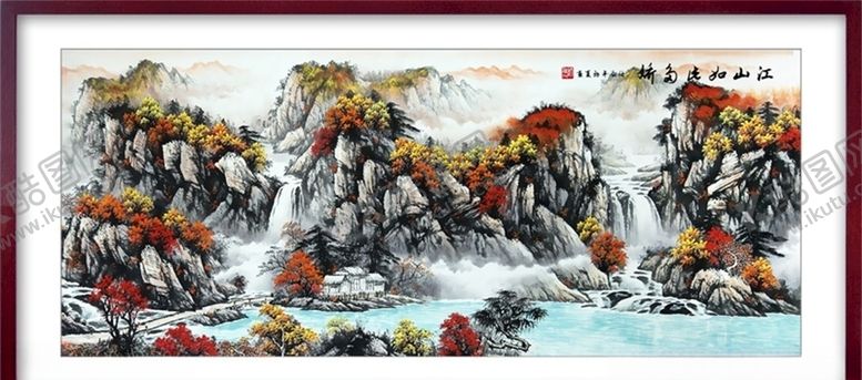 编号：77714805071436408260【酷图网】源文件下载-中国风山水风景画装饰画