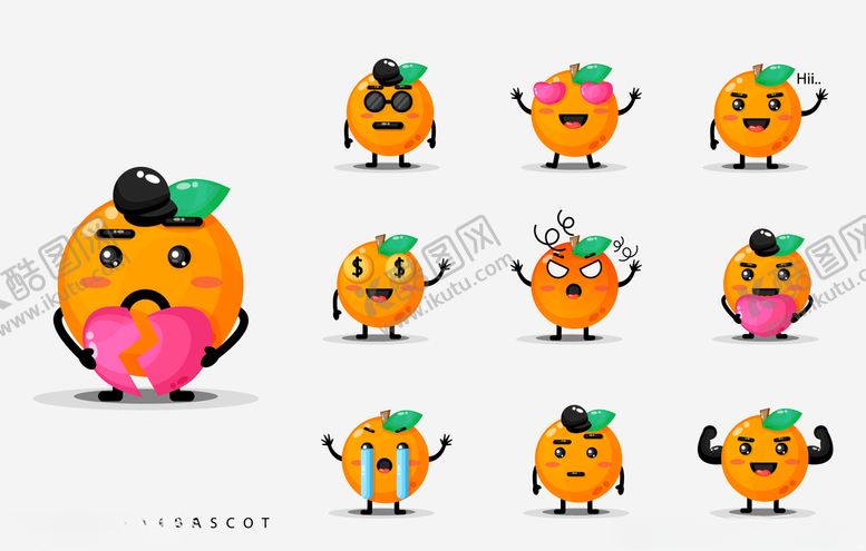编号：29101110111457269386【酷图网】源文件下载-卡通橘子