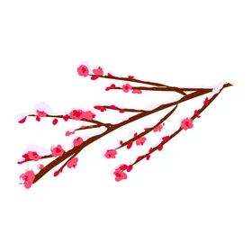 梅花树枝元素