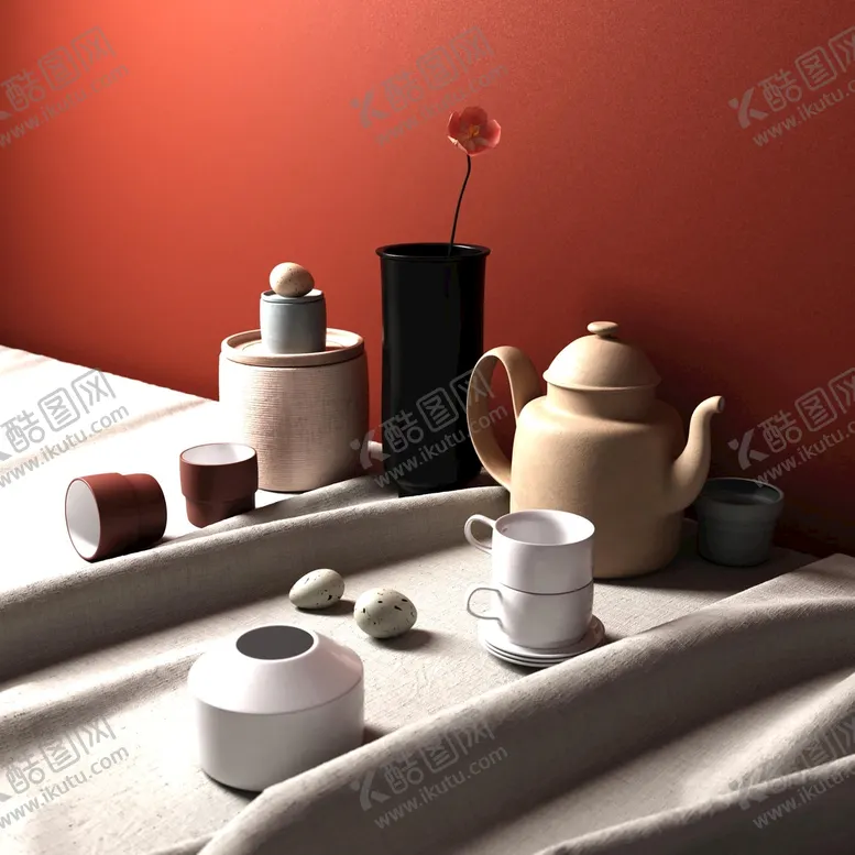 编号：35612701191221049563【酷图网】源文件下载-C4D模型静物