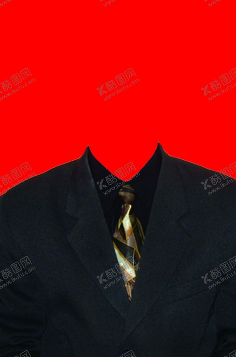 编号：14305005050641049397【酷图网】源文件下载-男士西装证件照