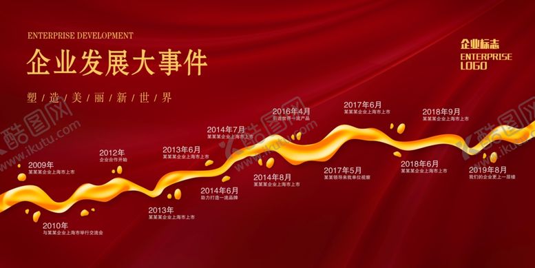 编号：98277610221201549712【酷图网】源文件下载-企业发展历程活动宣传展板