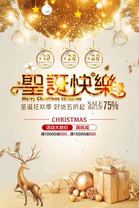 大气圣诞节促销海报