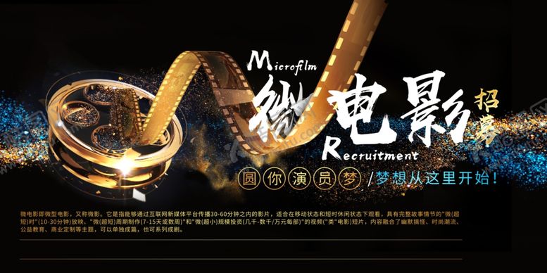 编号：55613406300836509420【酷图网】源文件下载-微电影拍摄私人定制活动套餐展板