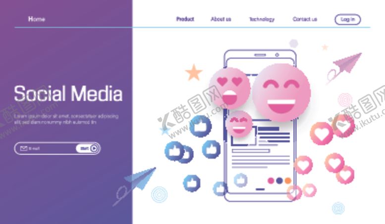编号：73287309170121261704【酷图网】源文件下载-社交媒体