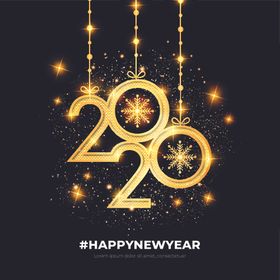 新年2020金属效果