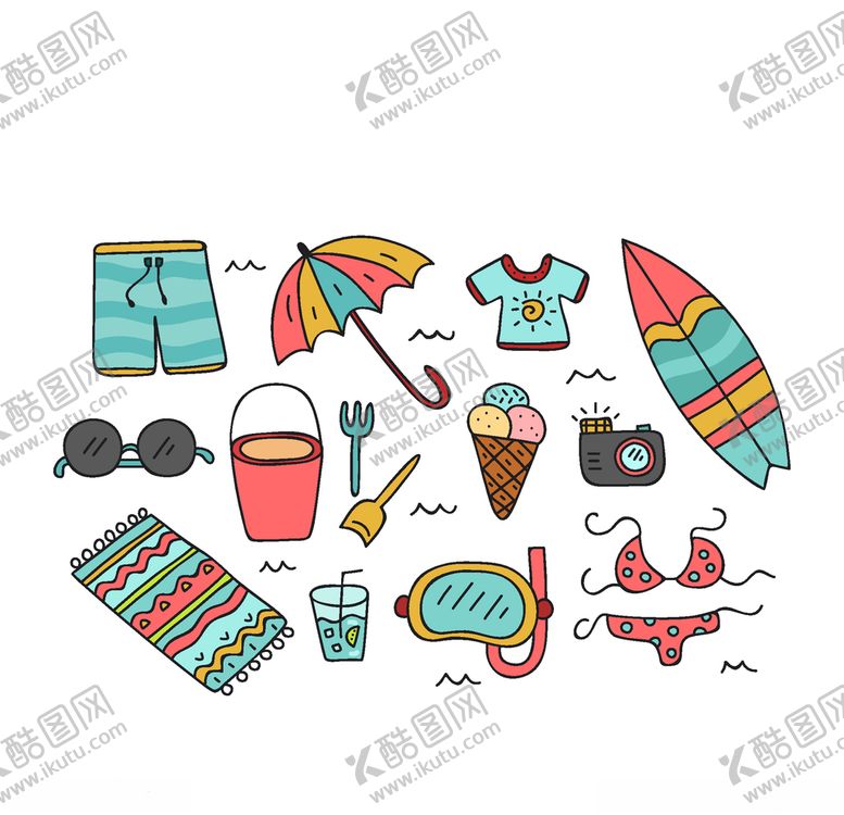 编号：92836809240551442128【酷图网】源文件下载-夏日元素