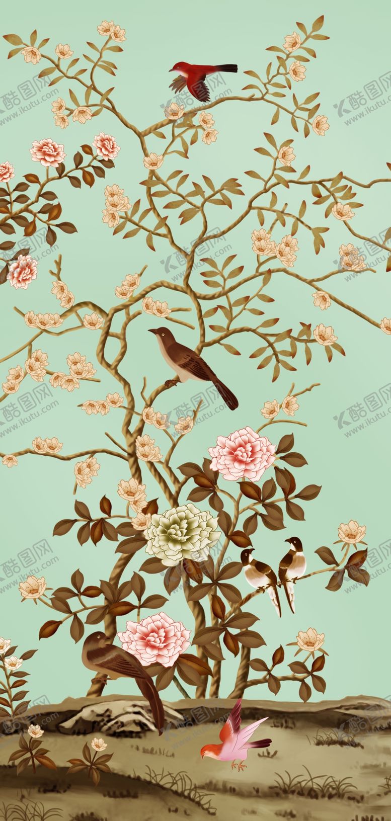编号：44817707030609541247【酷图网】源文件下载-花鸟背景