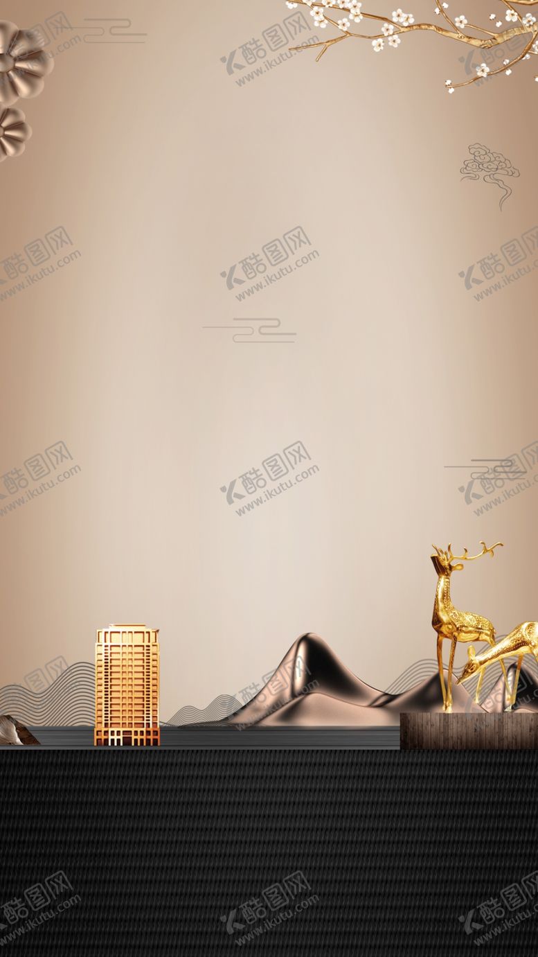 编号：64085510011723145660【酷图网】源文件下载-地产价值点中式单图底图