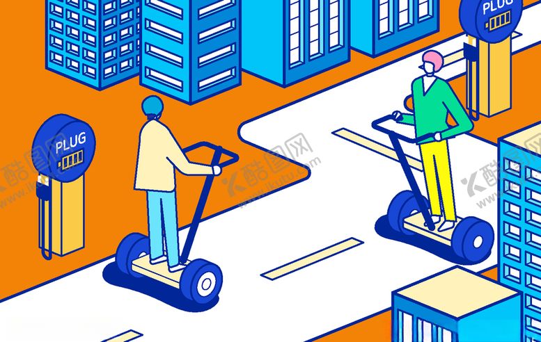 编号：17379210011533432145【酷图网】源文件下载-创意城市生活卡通插画