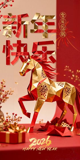 新年金驹贺岁海报