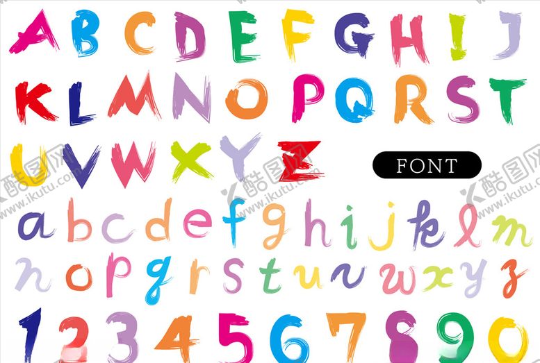 编号：51190310052030006995【酷图网】源文件下载-创意卡通手绘英文数字