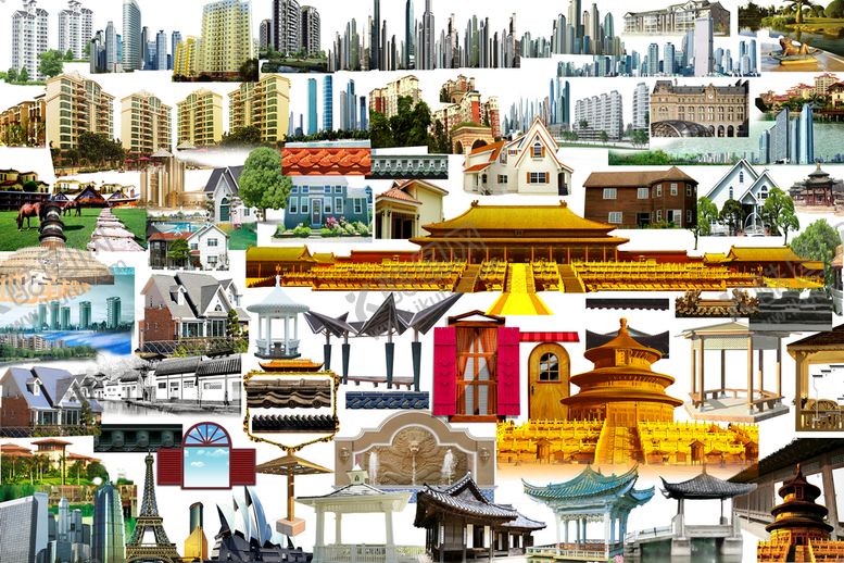 编号：53426109142026387438【酷图网】源文件下载-景观建筑后期免抠素材