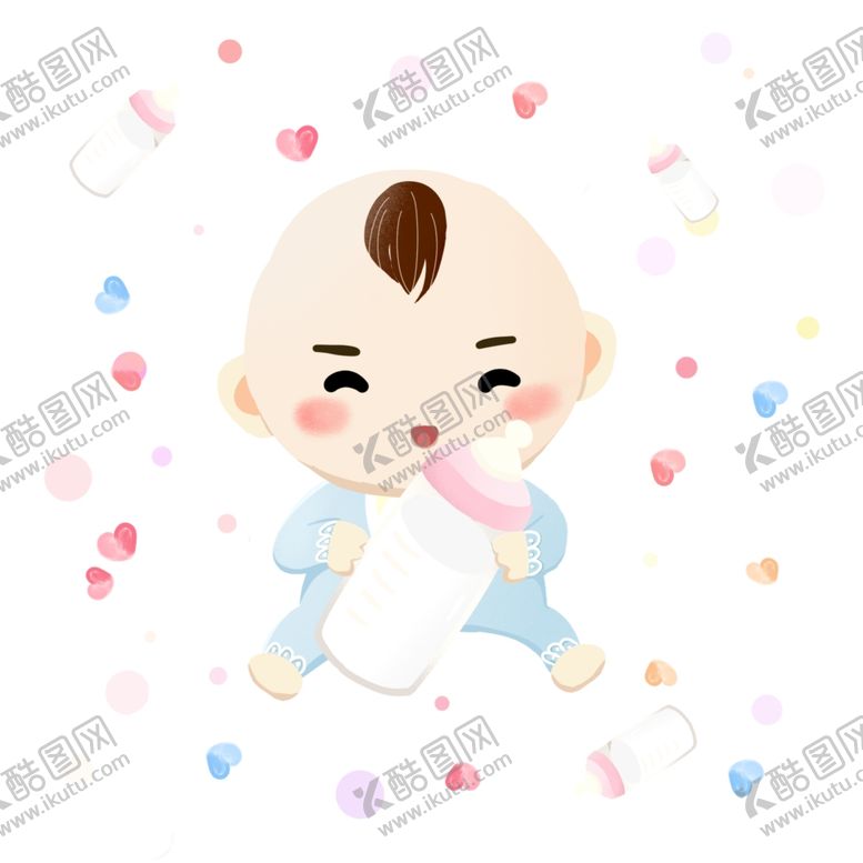 编号：53700805010112343130【酷图网】源文件下载-手绘卡通婴儿形象免抠元素