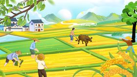 田园农耕场景图