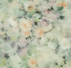 数码印花绿叶野手绘