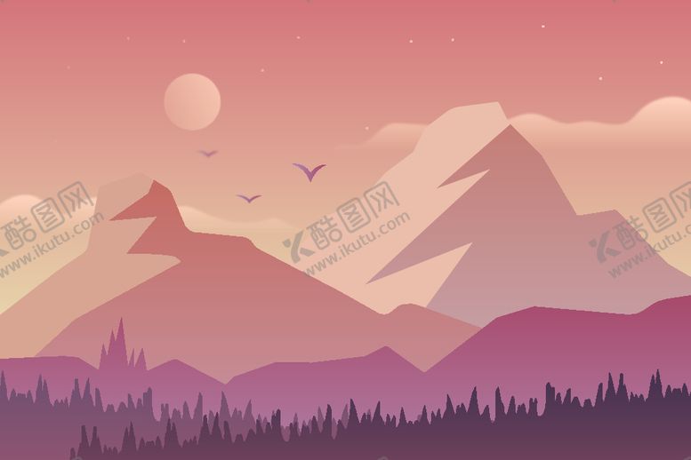 编号：90349801170349296284【酷图网】源文件下载- 矢量山峦背景